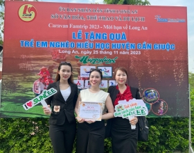 Hành trình thiện nguyện " Tặng quà cho trẻ em nghèo hiếu học" tỉnh Long An