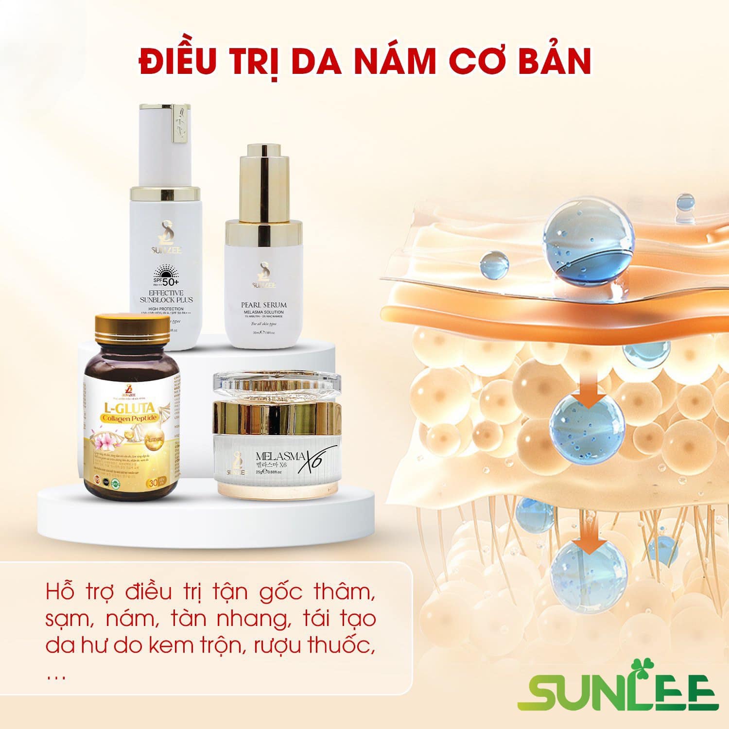 Bí quyết trị thâm nám sunlee