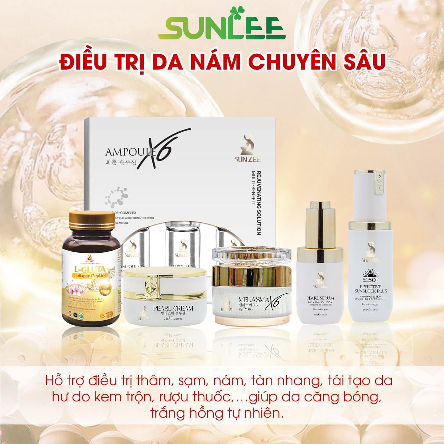 Bí quyết trị thâm nám sunlee