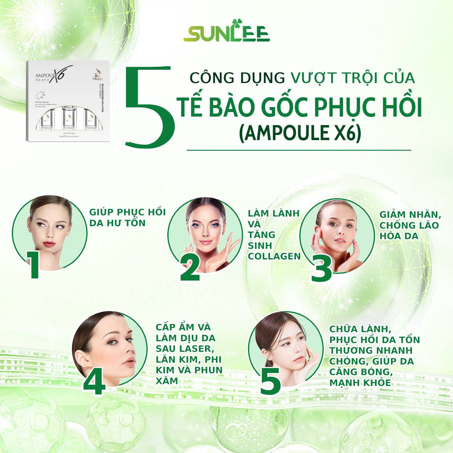 Bộ 3 phục hồi làn da sunlee