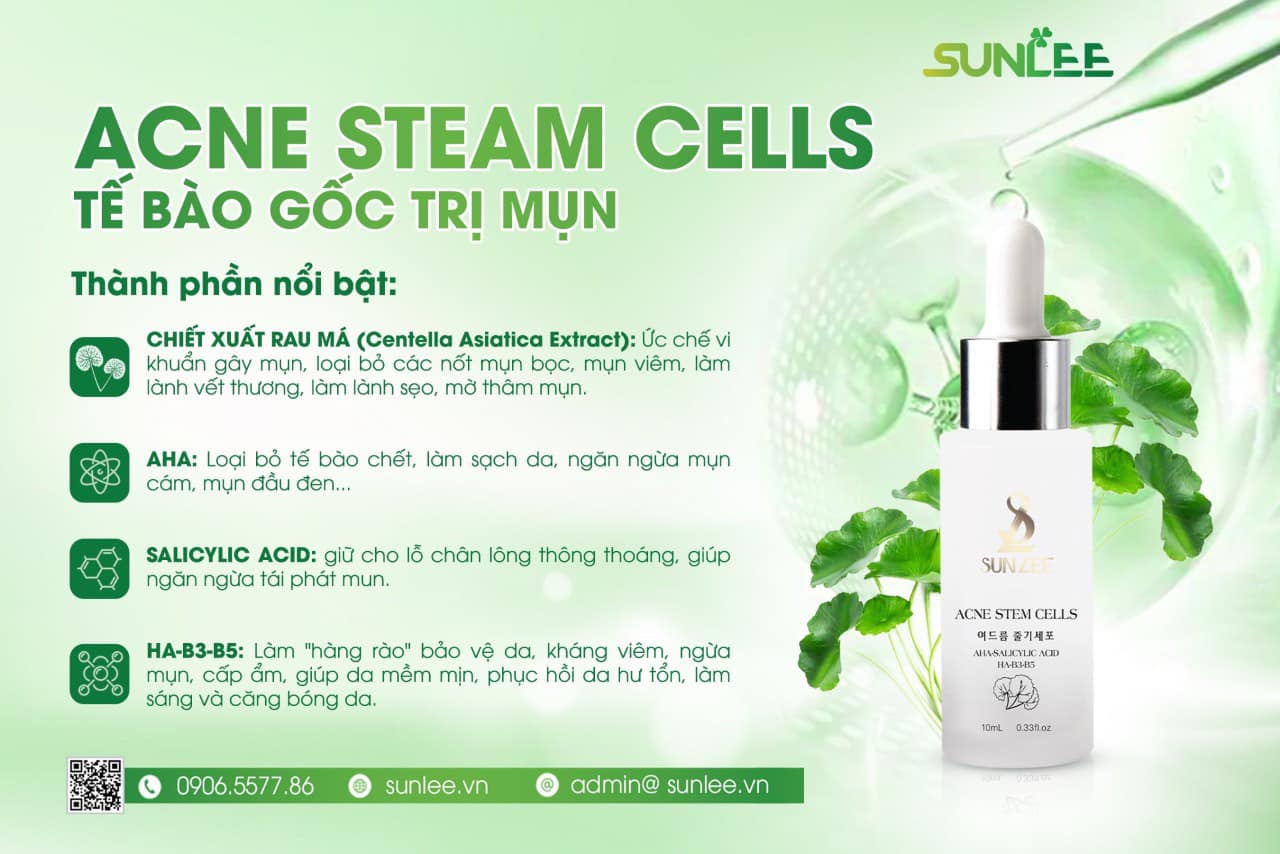 Tế bào gốc trị mụn SunLee